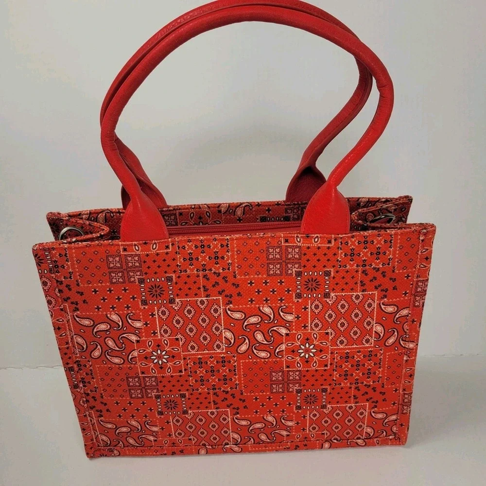 Montana West Red Bandana‎ Paisley Crossbody Tote Guitar Strap NWOT
